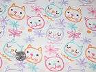 WITCH KITTY HALLOWEEN CATS COTTON FLANNEL FABRIC 18  