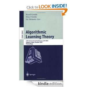 Algorithmic Learning Theory 14th International Conference, ALT 2003 