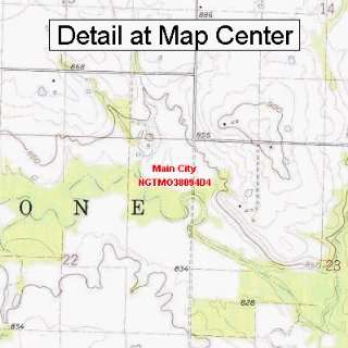  USGS Topographic Quadrangle Map   Main City, Missouri 