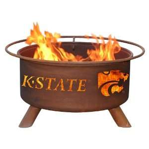  Kansas State Fire Pit in Natural Rust Patina   Collegiate 