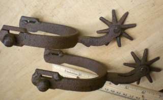 pair 8 spoke SPURS cast iron spur Western Decor Cowboy  