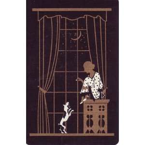   Single Art Deco Lady with Scottie Dog Playing Card: Everything Else