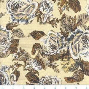  45 Wide Rose Garden Antique Fabric By The Yard: Arts 