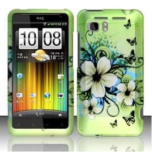 Floral Design Hard 2 Pc Plastic Snap On Case Cover + LCD Clear Screen 