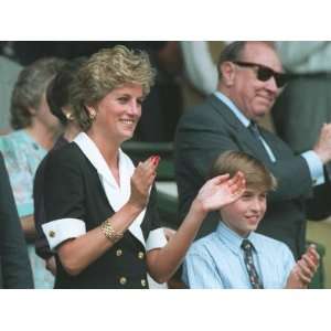  Princess Diana and Prince William at Wimbledon at the end 