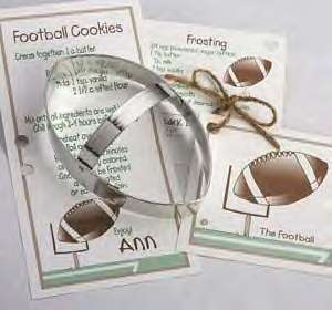NEW Ann Clark Tin Football Ball Cookie Cutter Cookie & Frosting Recipe 