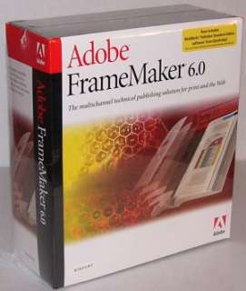 Adobe FrameMaker 6 Win PN 27910344 NEW RETAIL BOX  