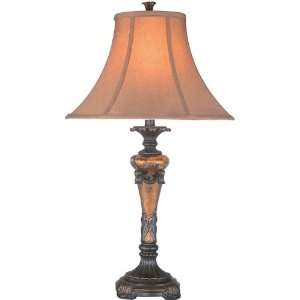  Muir Collection Antique Gold Table Lamp w/ Fabric Shade 