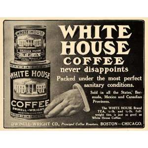  1908 Ad Dwinell Wright Co. White House Coffee Beverage 