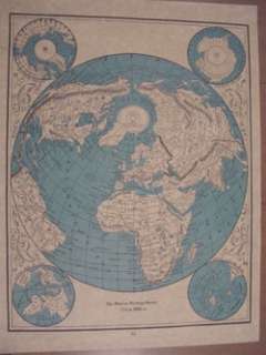 1880S WORLD MAP GERMANY CANADA USA IRAQ ISRAEL ARABIA  