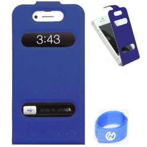   Polyurethane) + FREE iPhone 4S/4 Screen Protector + EnvyDeal Blue