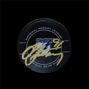   Autographed Tampa Bay Lightning Logo Hockey Puck