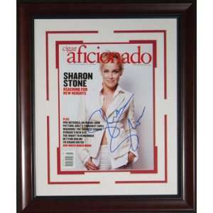  Sharon Stone Signed Cigar Aficionado Framed Display 