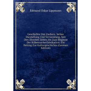   Zur Kulturgeschichte (German Edition) Edmund Oskar Lippmann Books