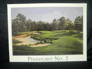 Dave Chapple Pinehurst No 2 Hole 5 Golf Lithograph  