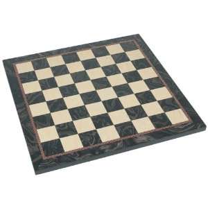    Black Stained Burl Look 21 inch Wood Chessboard Toys & Games