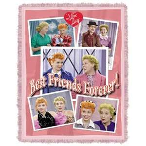  I Love Lucy Show & Ethel Best Friends Throw Blanket Afghan 