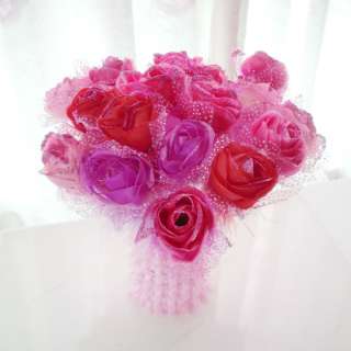 5pcs Rose Adornment Plush Flower Ballpoint Pen Core  