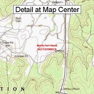   Map   North Fort Hood, Texas (Folded/Waterproof)
