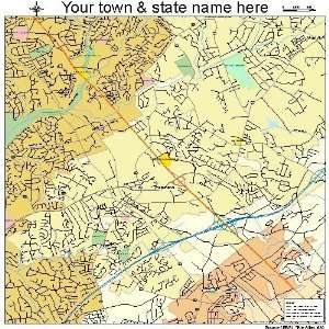  Street & Road Map of Matthews, North Carolina NC   Printed 