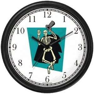  Dancing Skeleton in Top Hat Wall Clock by WatchBuddy 