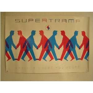   Tramp Supertramp Red and Blue People Walk Poster 