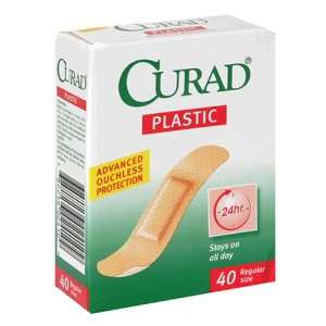  Curad Adhesive Bandages, Plastic, 40 bandages (Pack of 8 