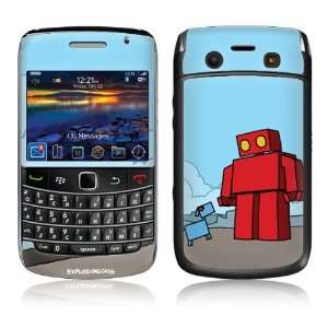  EXPLODINGDOG Red Robot Skin Cover Blackberry Bold 9700 