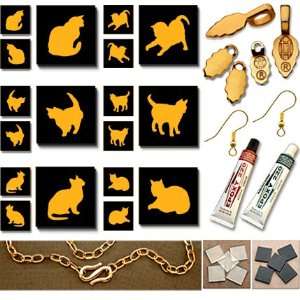  18 Gold Dichroic Ally Cat Jewelry Design Kit & Aanraku 
