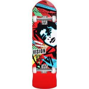  Vision Original Mg Complete Skateboard   10x30 Red W/Raw 