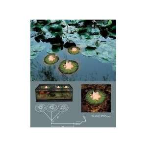  3 piece Set Pond or Lawn Water Lily Light CM 30542: Home 