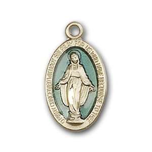 14kt Gold Miraculous Holy Virgin Mary Immaculate Conception Medal 5/8 