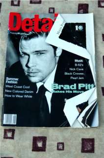 Details Magazine Back Issue August 1992 Brad Pitt Nick Cave  