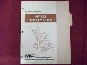 Massey Ferguson MF 255 Rotary Tiller Parts Book  