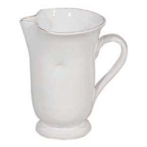  Vietri Cucina Fresca Bianco Large Footed Pitcher 5 Cups 