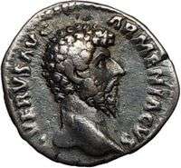 LUCIUS VERUS 164AD Ancient Silver Roman Coin MARS  