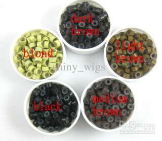   Link Beads Rings For Feather Hair /I tip Hair Extensions 500pcs  