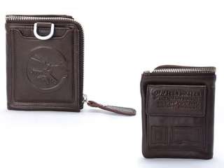 New Tough Punk Mens Brown Genuine Leather Wallet m2262  
