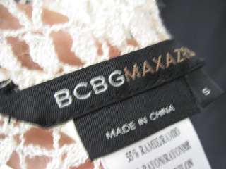 BCBG MAX AZRIA Beige Knit Top Shirt Sz S  