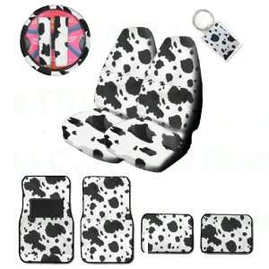 Fit Animal Print High Back Bucket Seat Covers, Wheel Cover, 2 Shoulder 