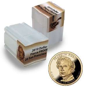  2010 Franklin Pierce Proof Presidential Dollar Roll Toys 