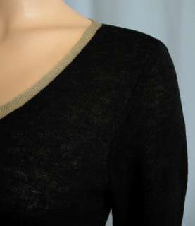Eileen Fisher Viscose Wool Scoop Neck Sweater Top Sz S  
