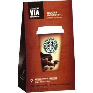 Starbucks Via Ready Brew Coffee, Mocha Flavored, 7 Count  