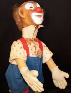 Vintage Steiff Crying Clownie Felt & Fabric Vinyl Head 16 Tall Tag 