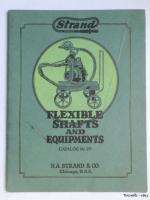 1925 Strand Flexible Shafts Equipment Tool Machine Catalog Original 