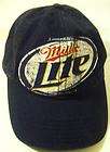 MILLER LITE MEN ADJUSTABLE DRINKING CAP HAT NEW
