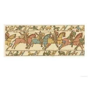 Bayeux Tapestry Battle of Hastings Williams Horsemen Advance on the 