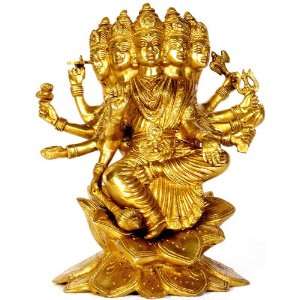  Goddess Gayatri   Brass Sculpture