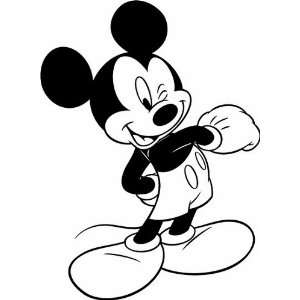  Mickey Mouse Welcome Vinyl Decal Sticker Black Vinyl 8 
