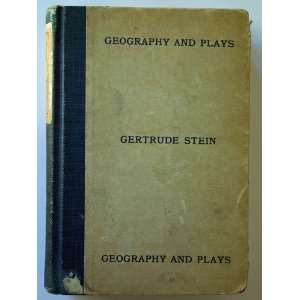  Geography and Plays Gertrude Stein Books